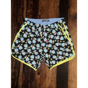 Bonobos 7-Inch Swim Trunks – Men’s Medium – Black /Tropicana Print – NWOT